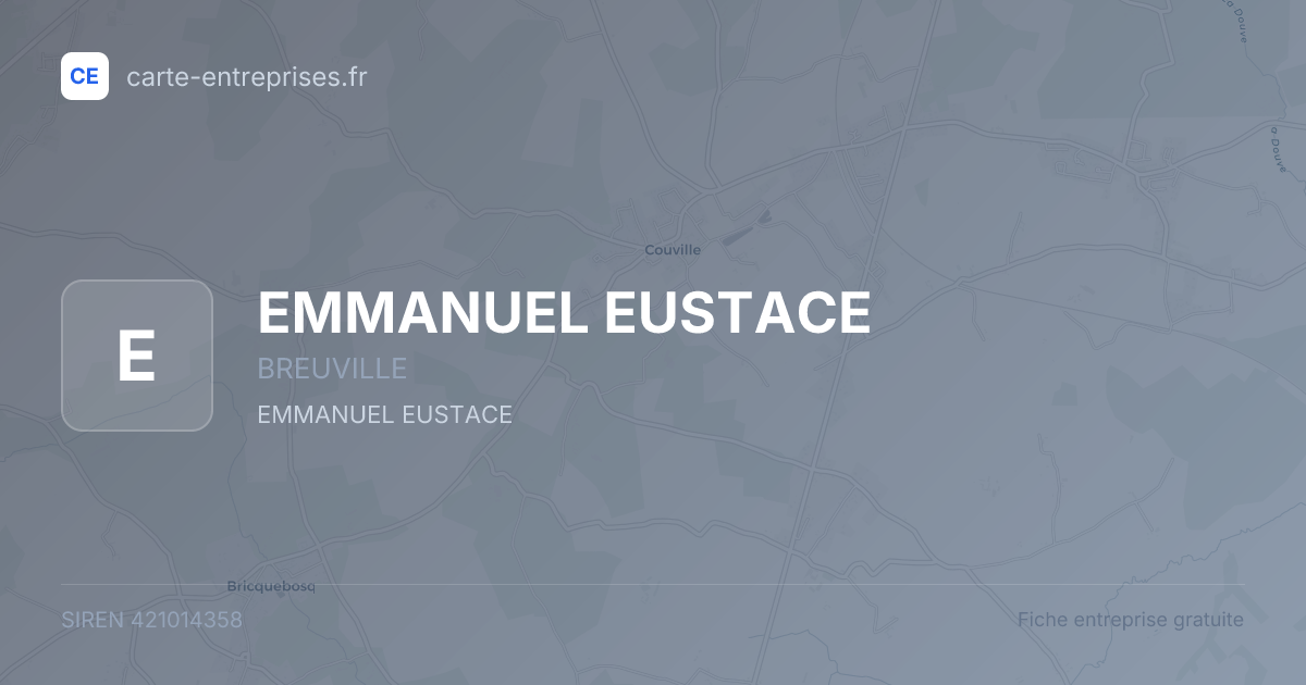 EMMANUEL EUSTACE — 421014358 — fiche entreprise