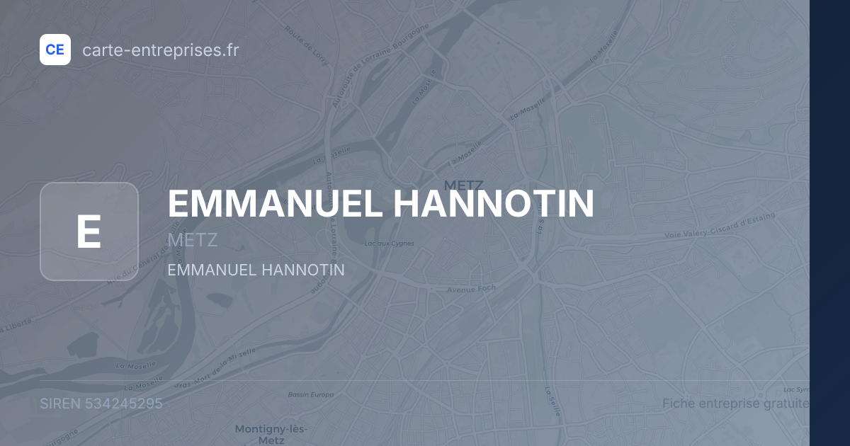 EMMANUEL HANNOTIN — 534245295 — fiche entreprise