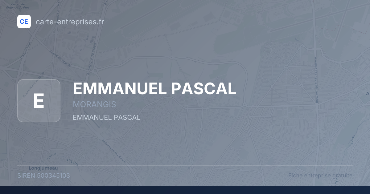 EMMANUEL PASCAL — 500345103 — fiche entreprise