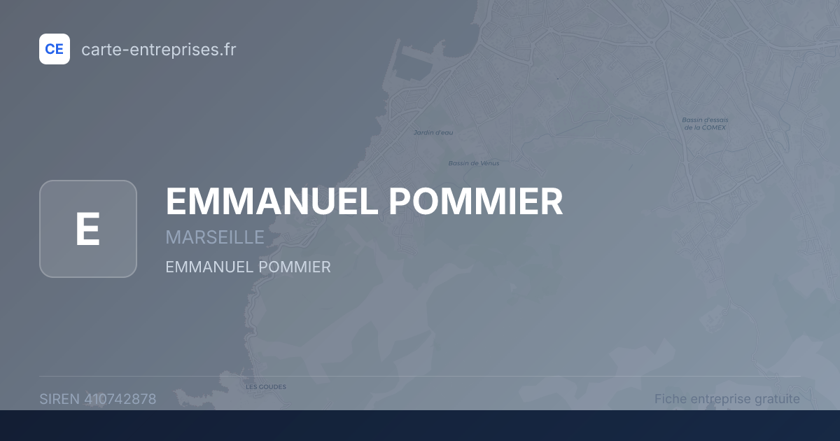 EMMANUEL POMMIER — 410742878 — fiche entreprise