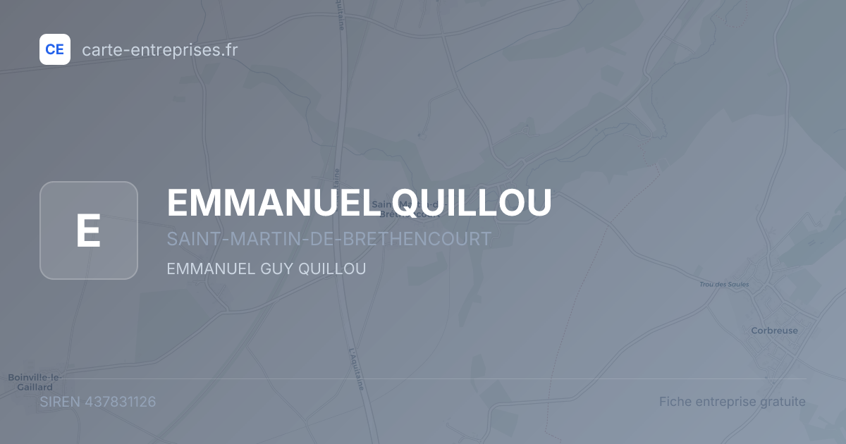 EMMANUEL QUILLOU — 437831126 — fiche entreprise