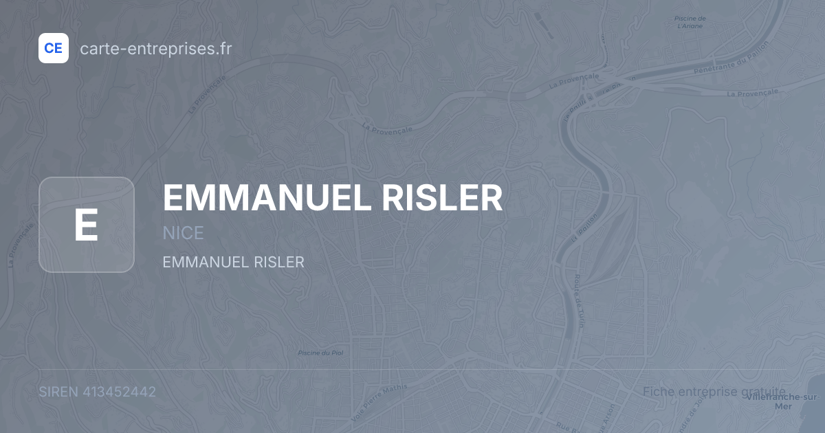 EMMANUEL RISLER — 413452442 — fiche entreprise