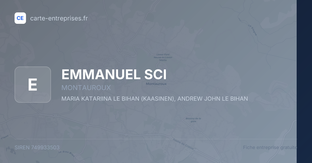 EMMANUEL SCI — 749933503 — fiche entreprise