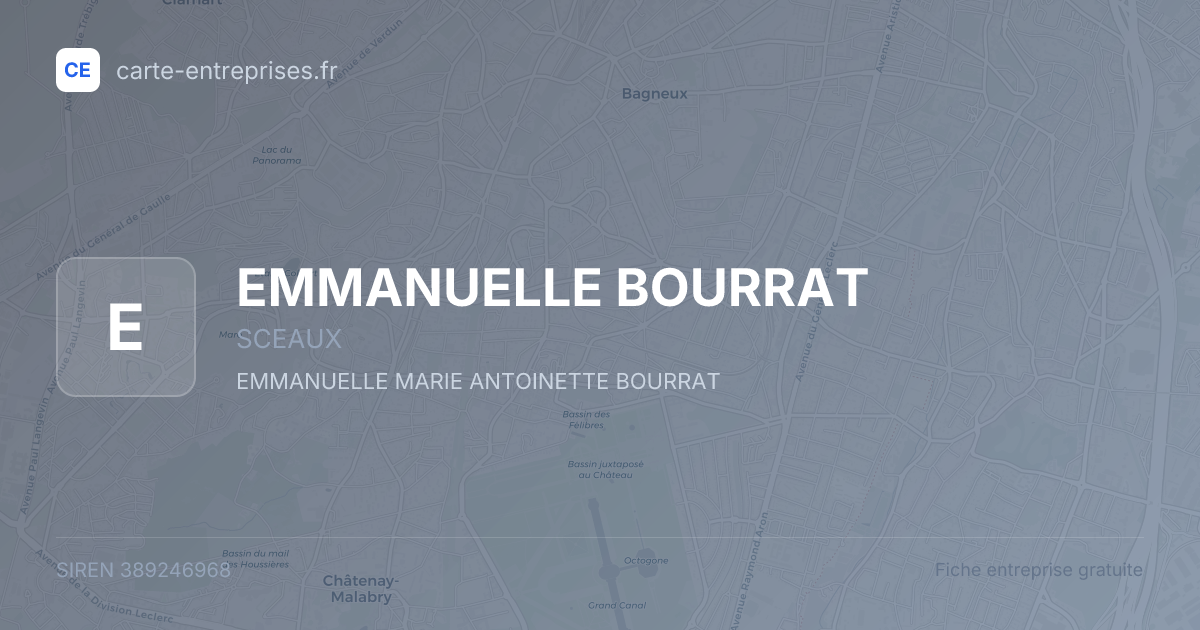 EMMANUELLE BOURRAT — 389246968 — fiche entreprise