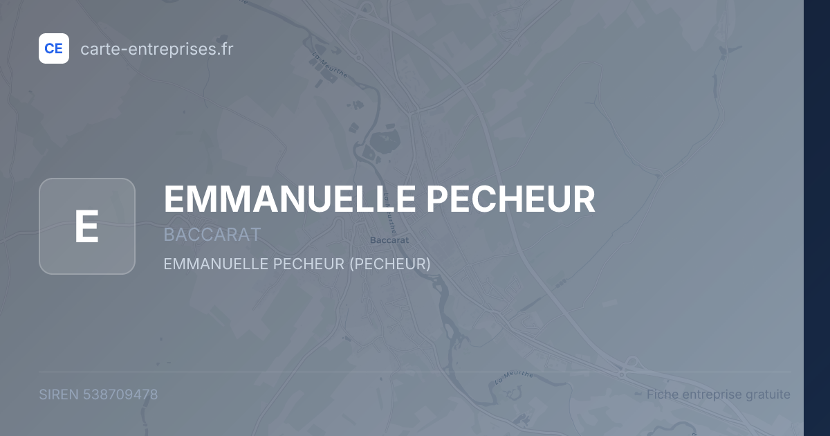 EMMANUELLE PECHEUR — 538709478 — fiche entreprise