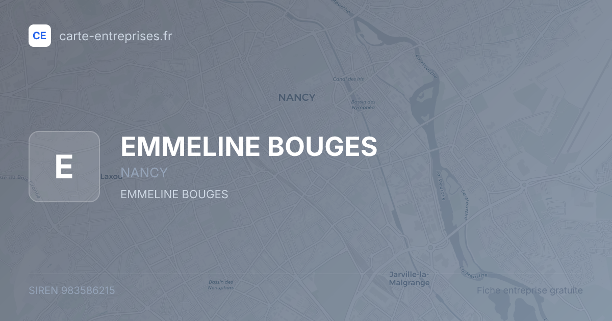 EMMELINE BOUGES — 983586215 — fiche entreprise