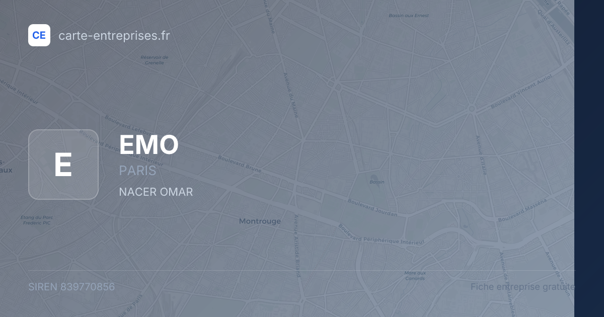 EMO — 839770856 — fiche entreprise