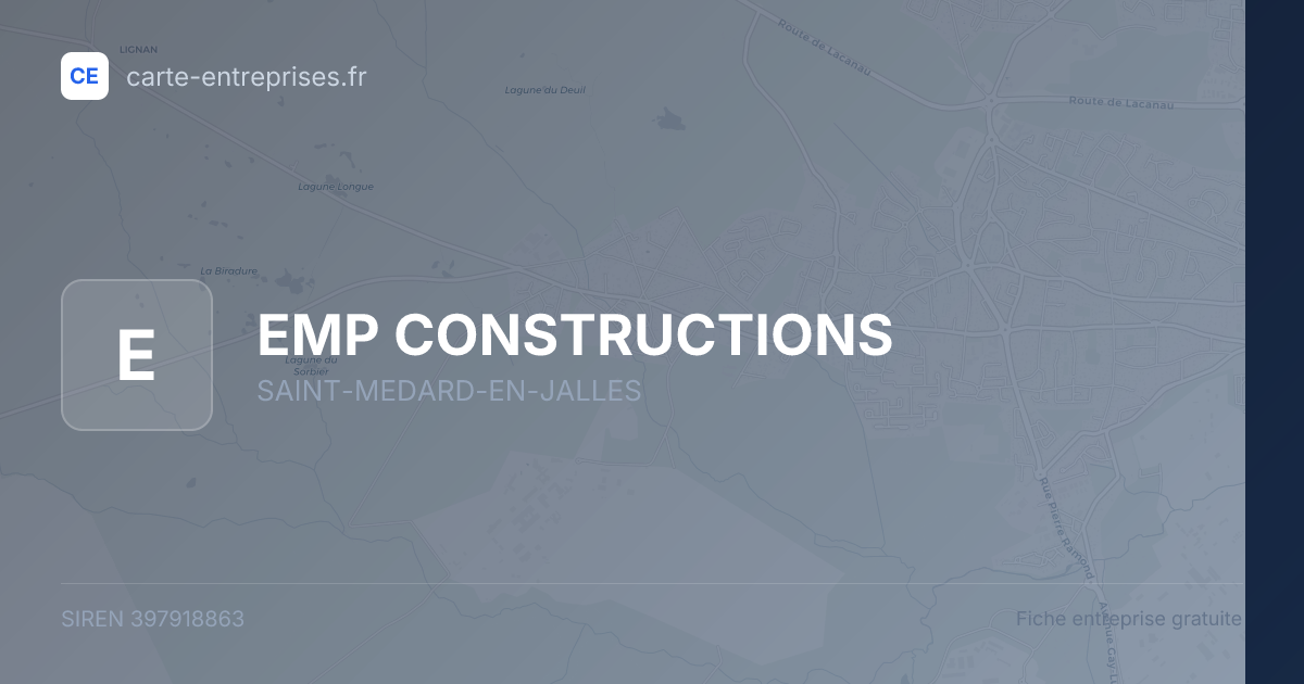EMP CONSTRUCTIONS — 397918863 — fiche entreprise