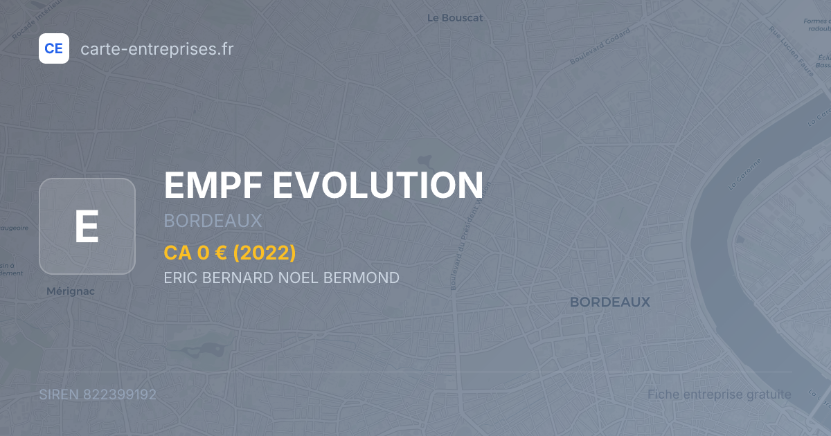 EMPF EVOLUTION — 822399192 — fiche entreprise