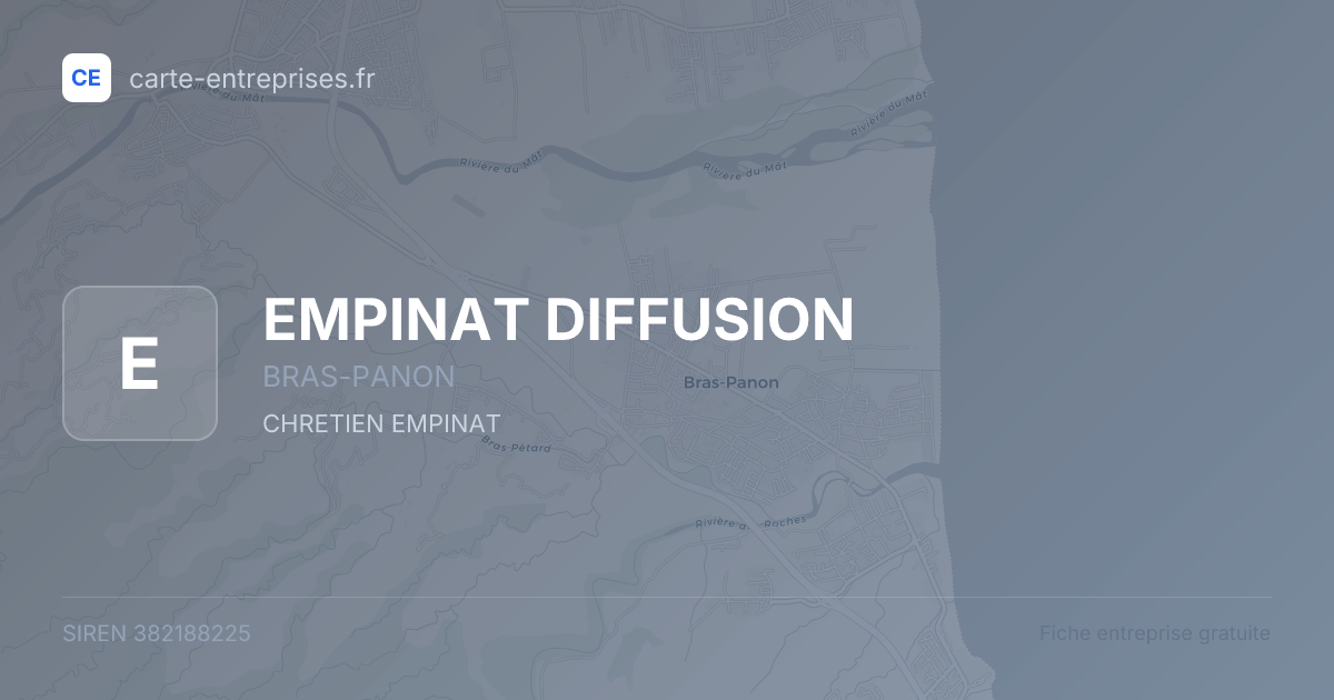 EMPINAT DIFFUSION — 382188225 — fiche entreprise