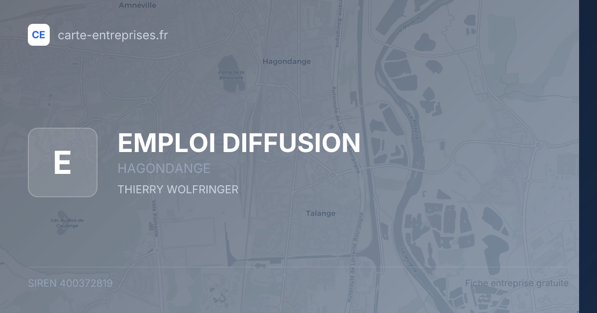 EMPLOI DIFFUSION — 400372819 — fiche entreprise