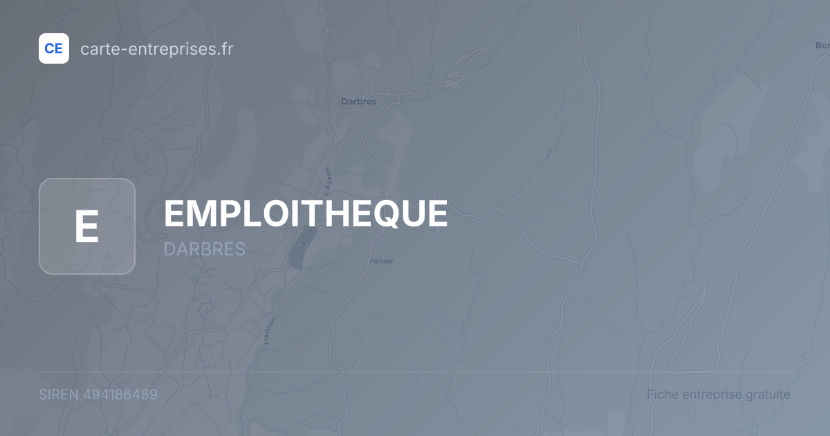 EMPLOITHEQUE — 494186489 — fiche entreprise