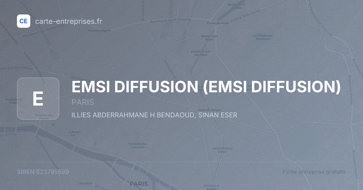 EMSI DIFFUSION — 523795599 — fiche entreprise