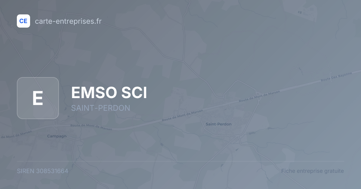 EMSO SCI — 308531664 — fiche entreprise