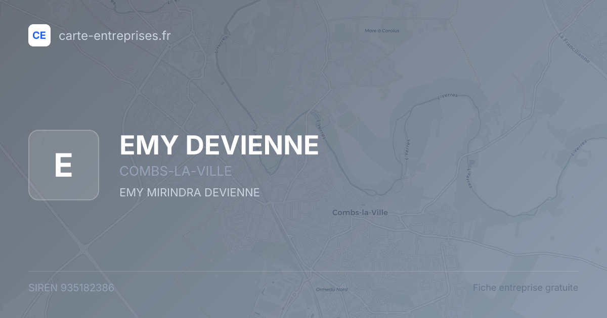 EMY DEVIENNE — 935182386 — fiche entreprise
