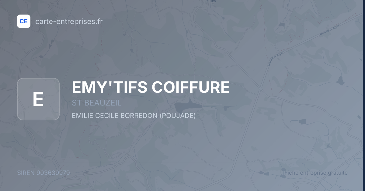 EMY'TIFS COIFFURE — 903639979 — fiche entreprise