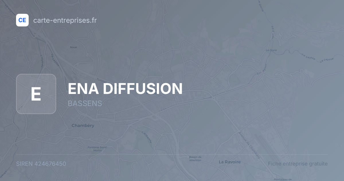 ENA DIFFUSION — 424676450 — fiche entreprise