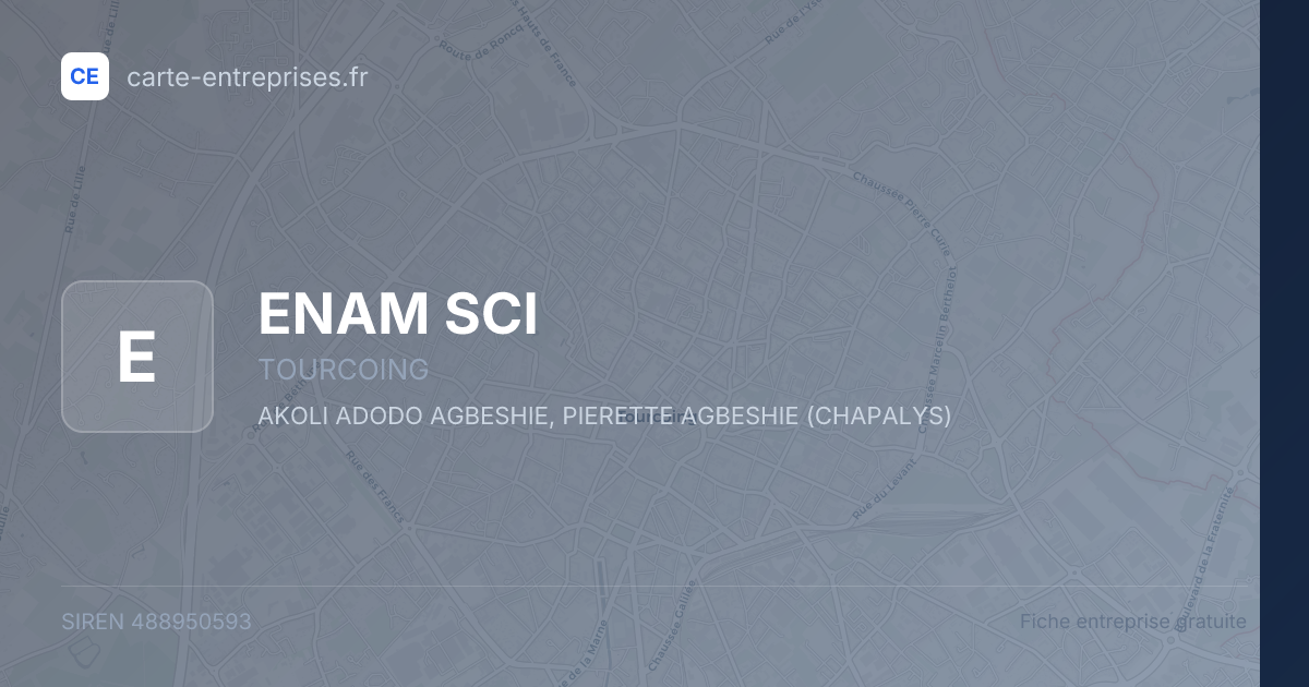 ENAM SCI — 488950593 — fiche entreprise