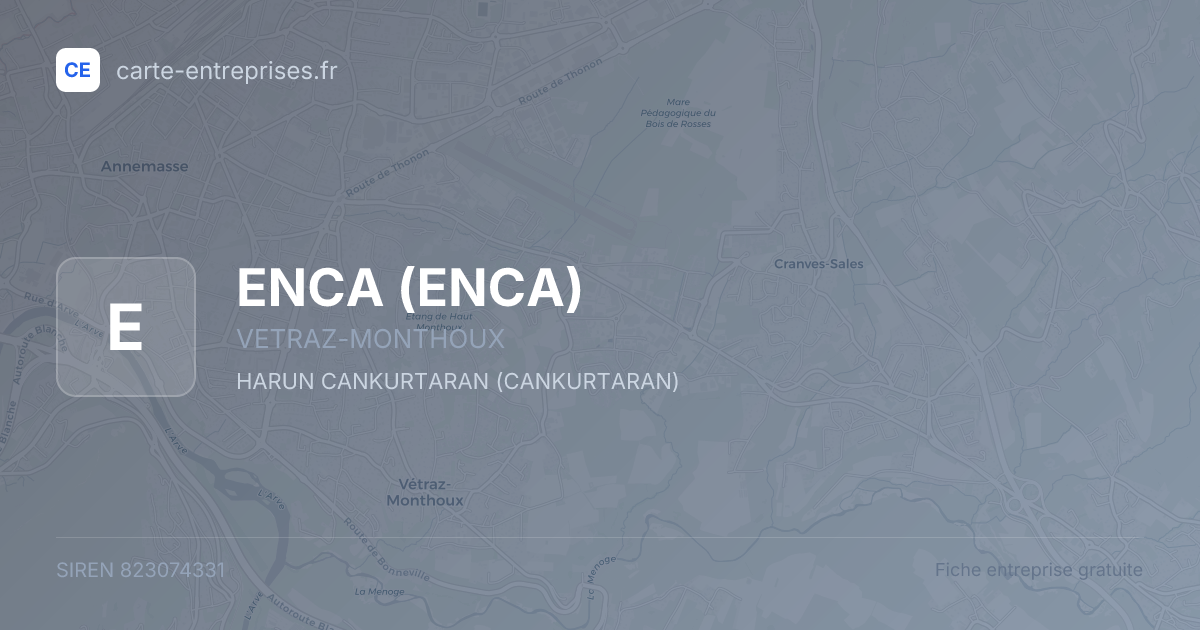 ENCA — 823074331 — fiche entreprise