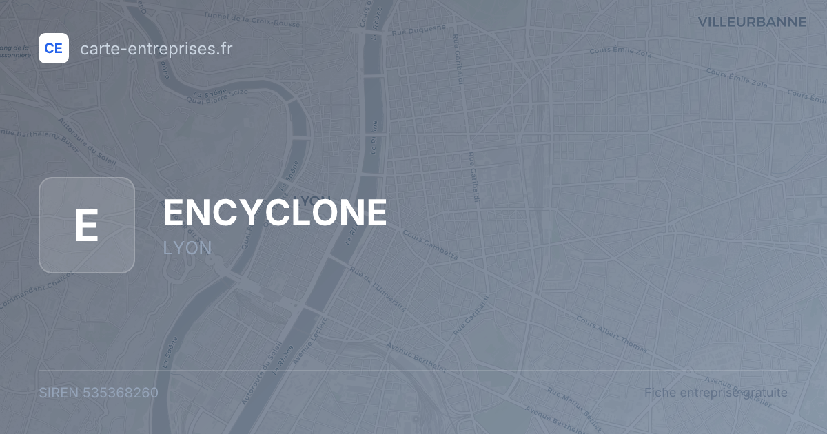 ENCYCLONE — 535368260 — fiche entreprise