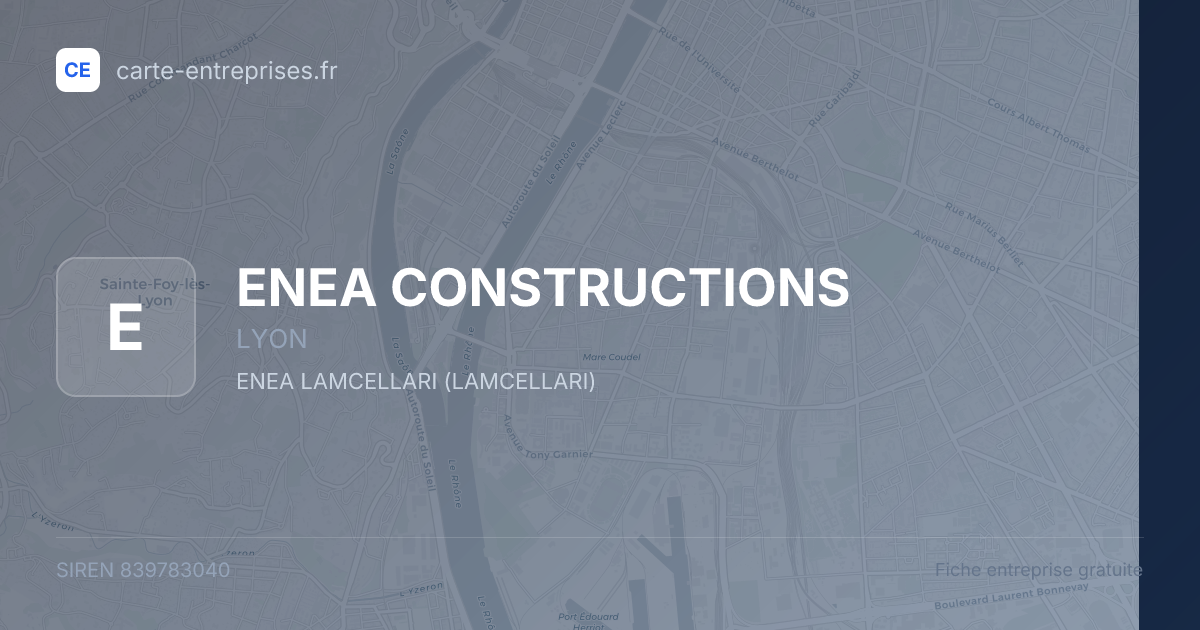 ENEA CONSTRUCTIONS — 839783040 — fiche entreprise