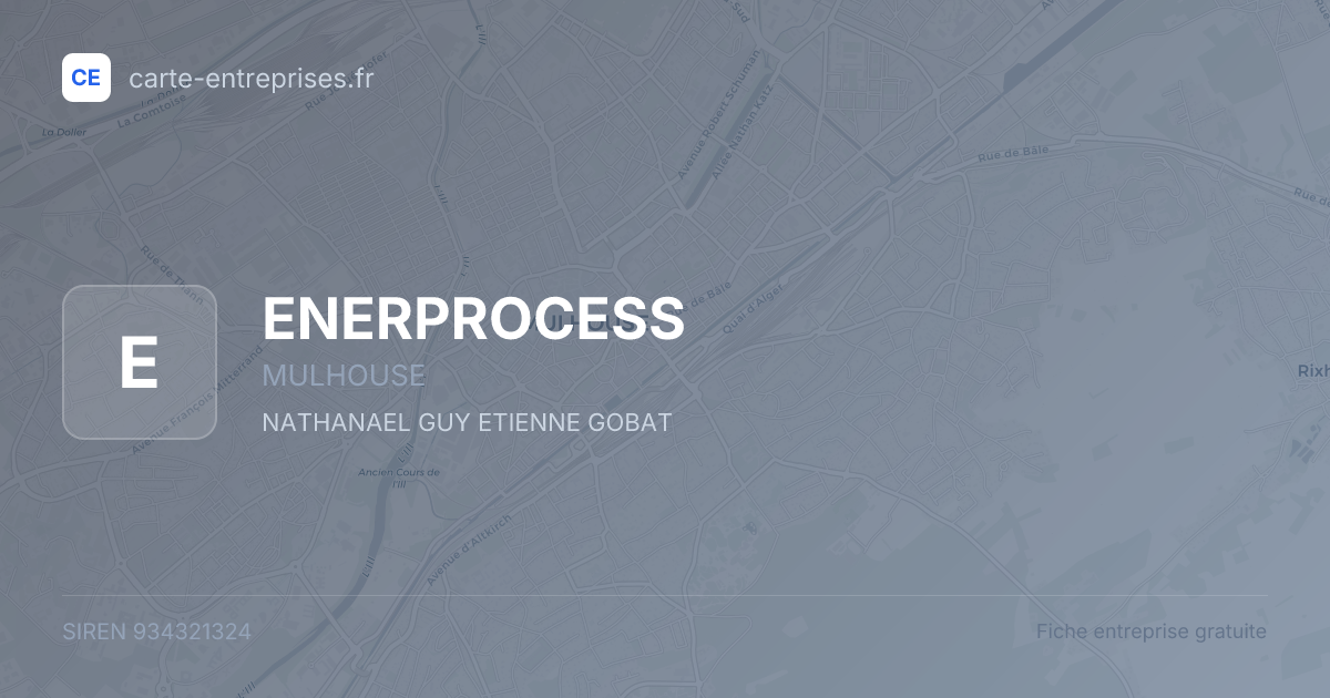 ENERPROCESS — 934321324 — fiche entreprise