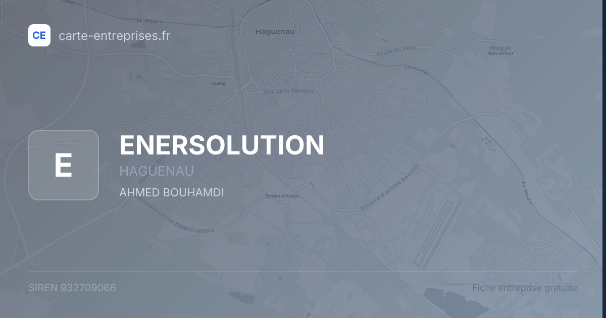 ENERSOLUTION — 932709066 — fiche entreprise