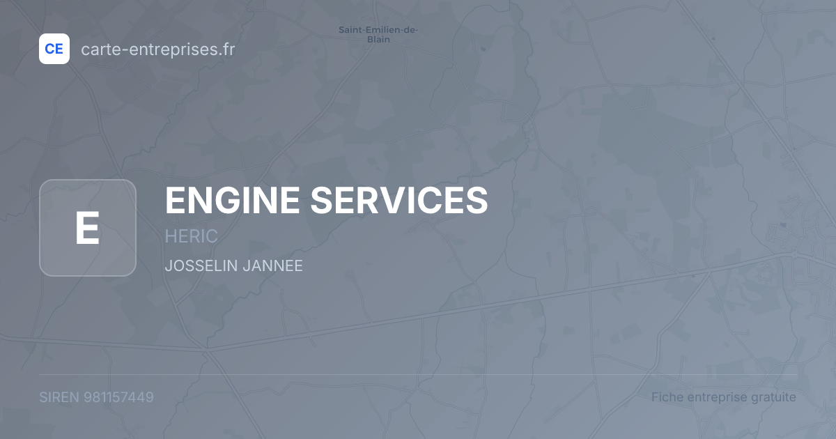 ENGINE SERVICES — 981157449 — fiche entreprise