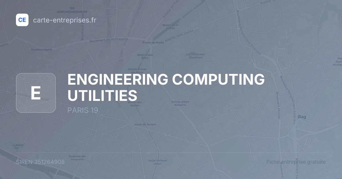 ENGINEERING COMPUTING UTILITIES — 351264908 — fiche entreprise