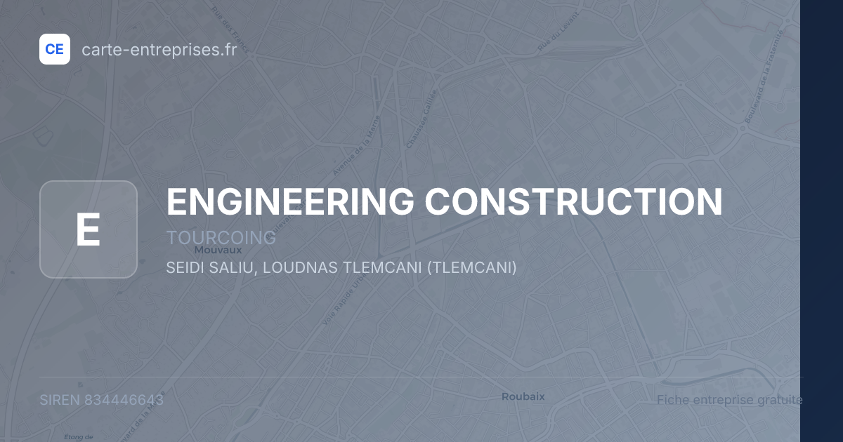 ENGINEERING CONSTRUCTION — 834446643 — fiche entreprise