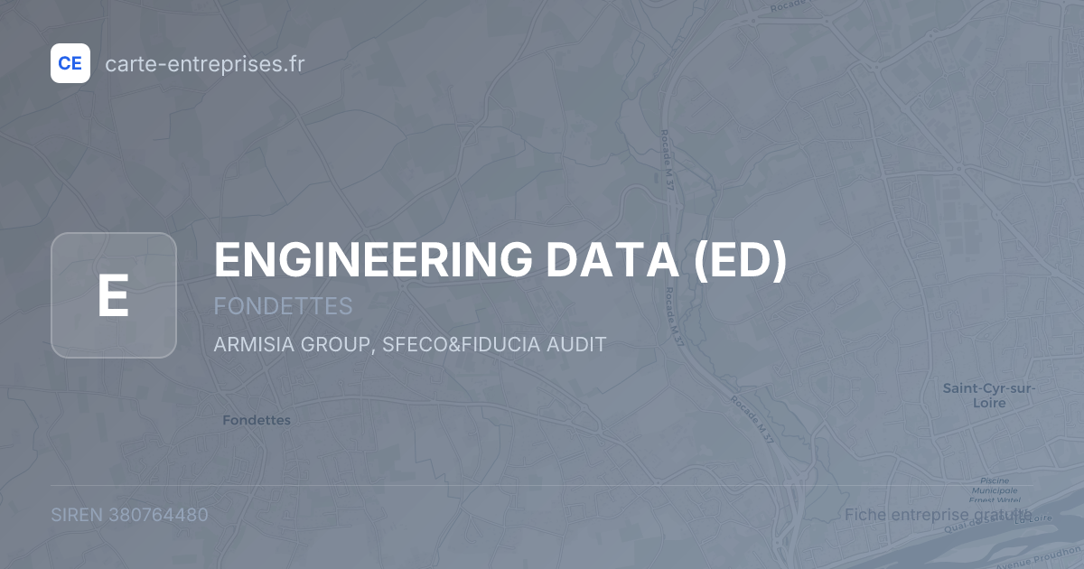 ENGINEERING DATA (ED) — 380764480 — fiche entreprise