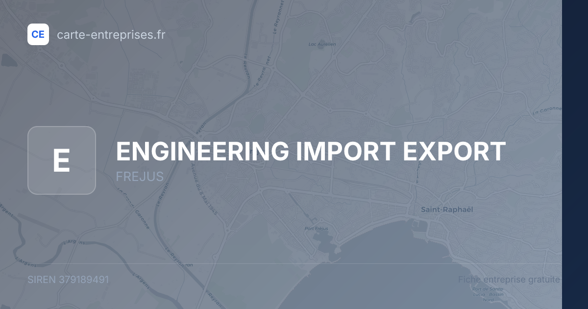 ENGINEERING IMPORT EXPORT — 379189491 — fiche entreprise