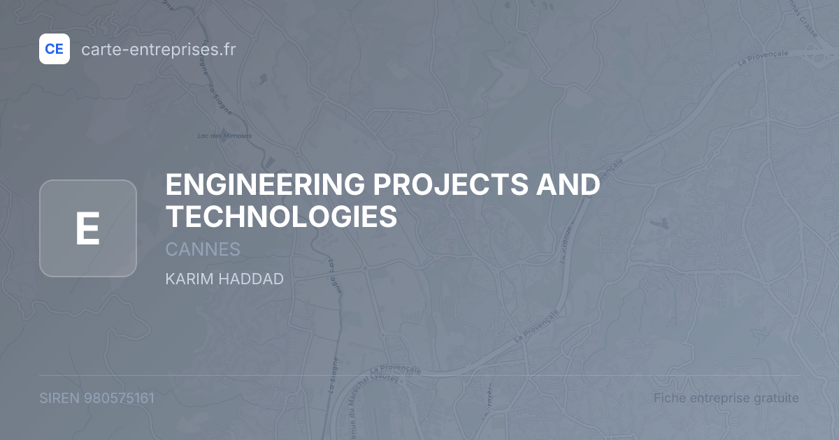 ENGINEERING PROJECTS AND TECHNOLOGIES — 980575161 — fiche entreprise