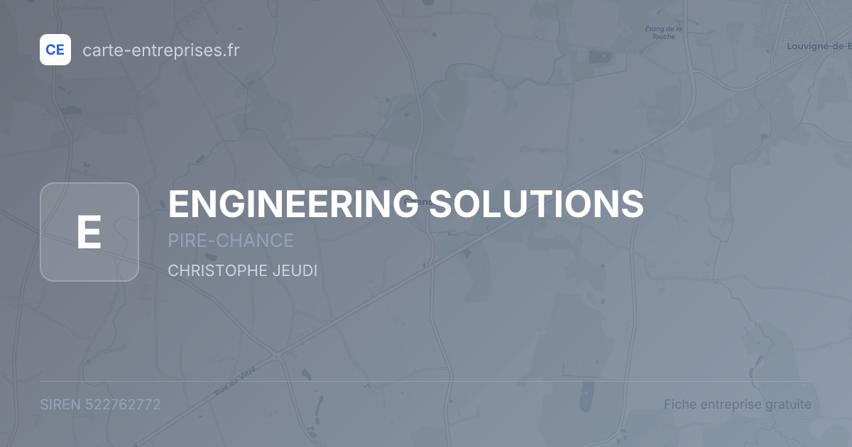 ENGINEERING SOLUTIONS — 522762772 — fiche entreprise