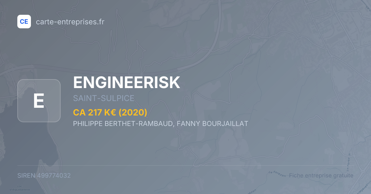 ENGINEERISK — 499774032 — fiche entreprise