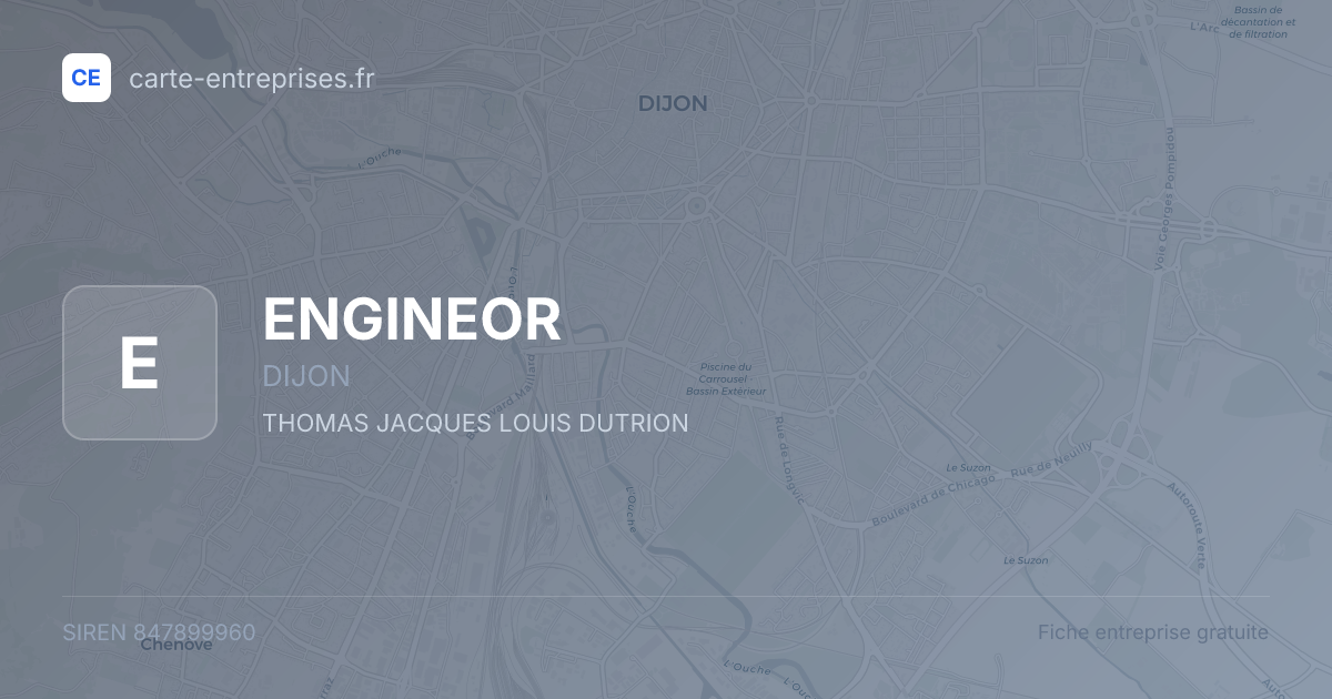 ENGINEOR — 847899960 — fiche entreprise