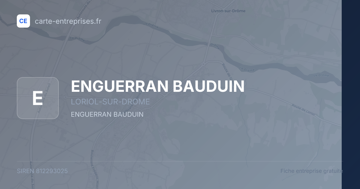 ENGUERRAN BAUDUIN — 812293025 — fiche entreprise
