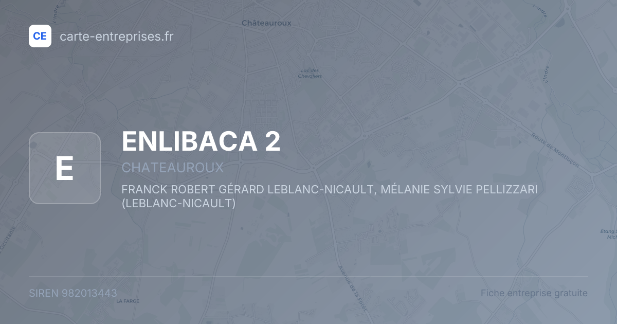 ENLIBACA 2 — 982013443 — fiche entreprise