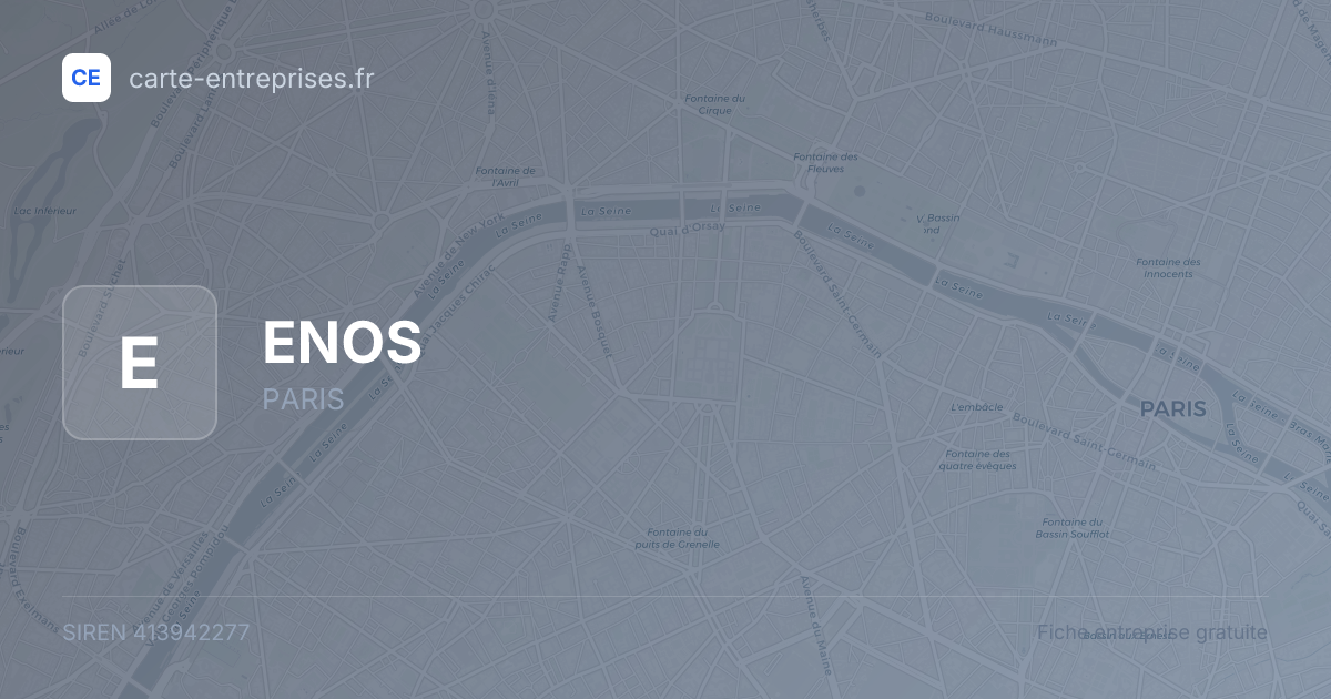 ENOS — 413942277 — fiche entreprise