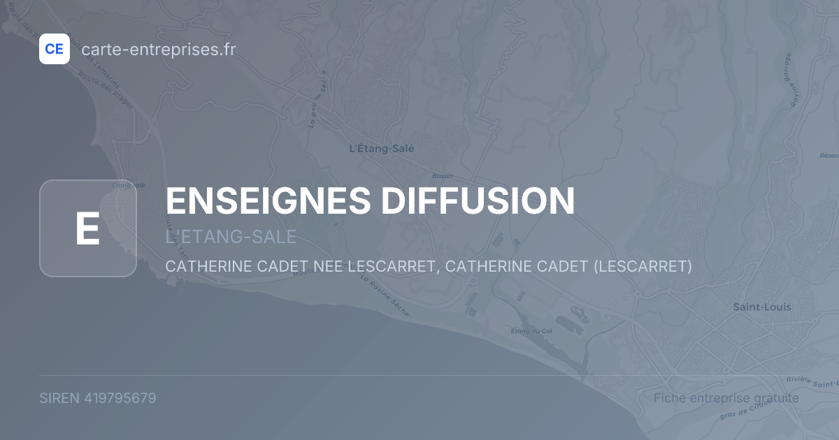 ENSEIGNES DIFFUSION — 419795679 — fiche entreprise