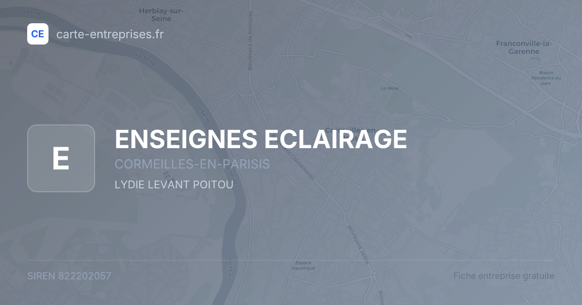 ENSEIGNES ECLAIRAGE — 822202057 — fiche entreprise