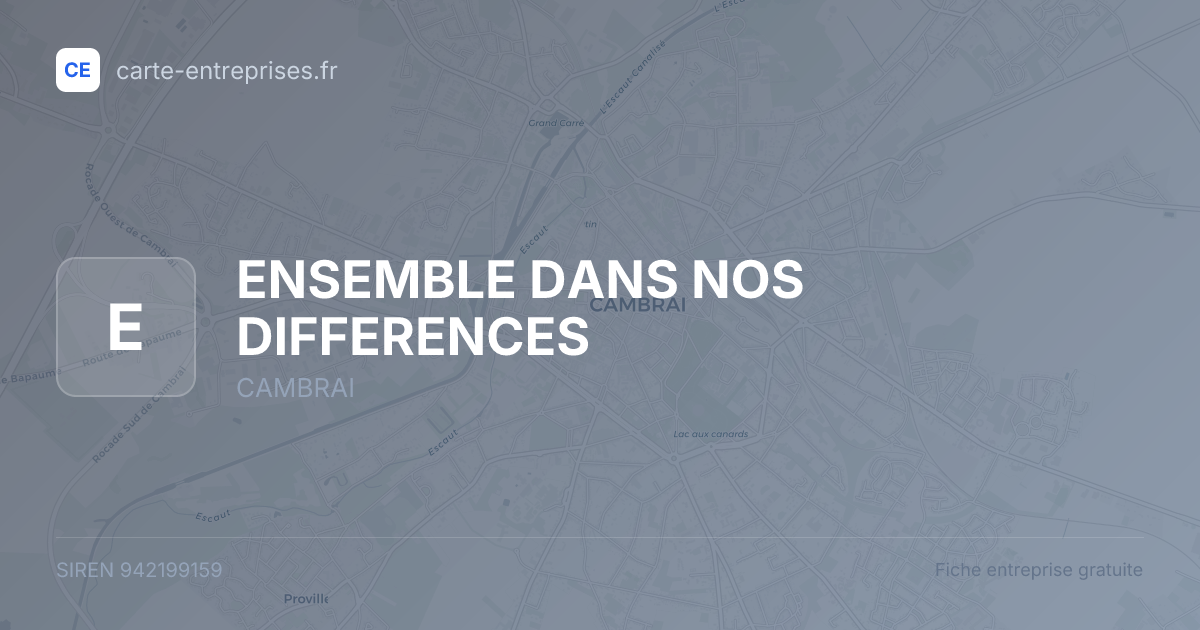 ENSEMBLE DANS NOS DIFFERENCES — 942199159 — fiche entreprise