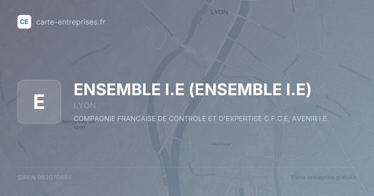 ENSEMBLE I.E — 982070484 — fiche entreprise
