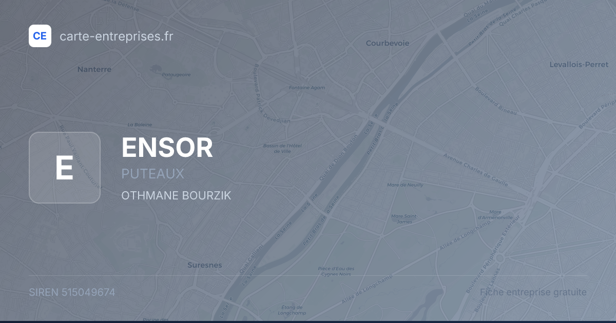 ENSOR — 515049674 — fiche entreprise