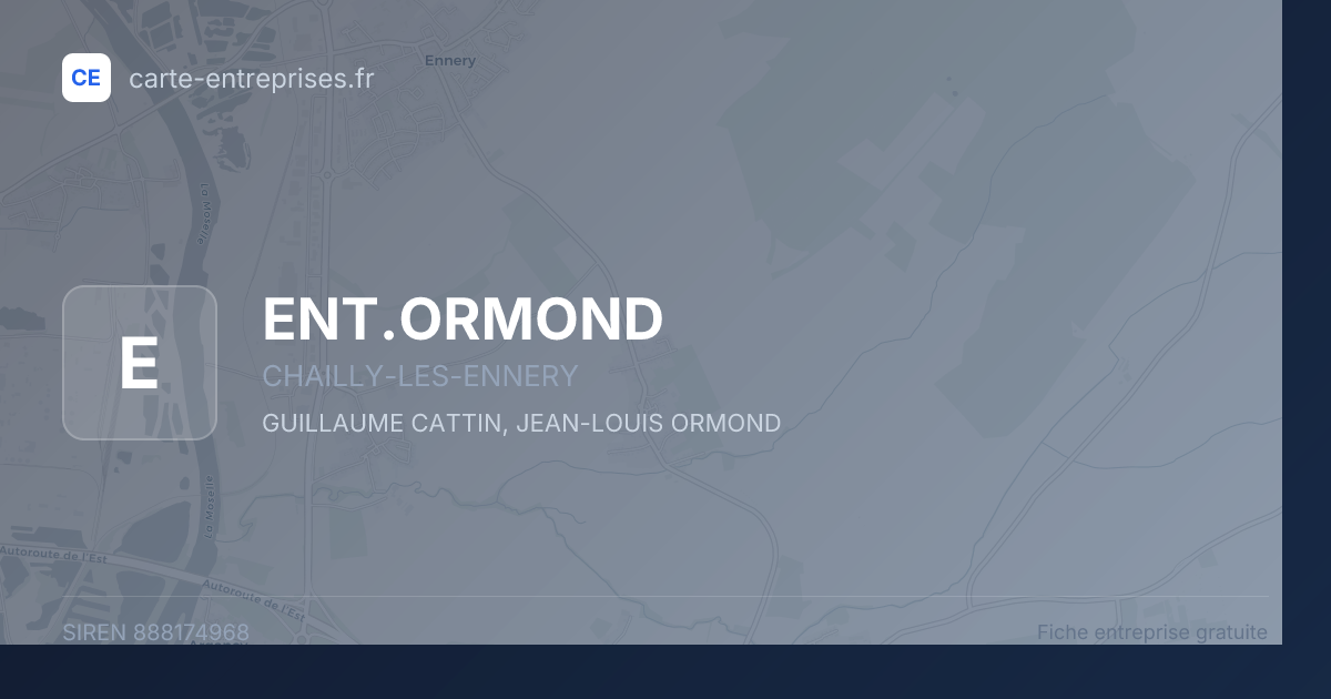 ENT.ORMOND — 888174968 — fiche entreprise