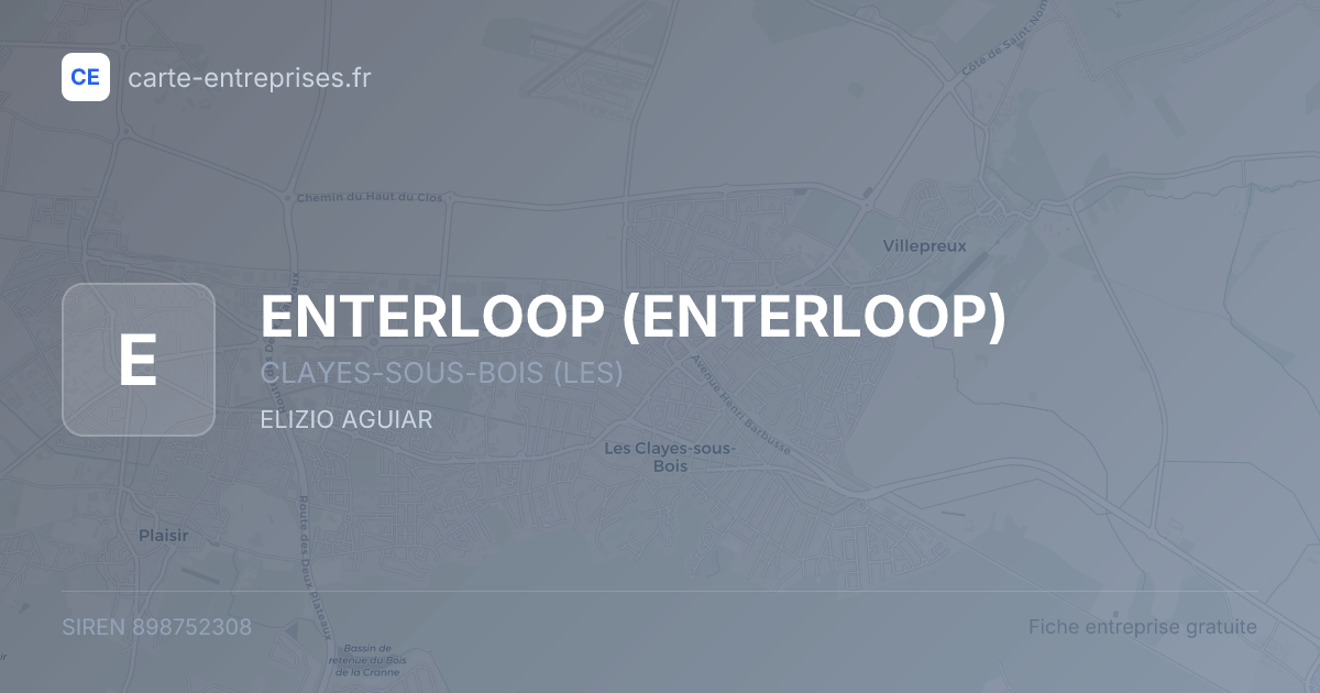 ENTERLOOP — 898752308 — fiche entreprise