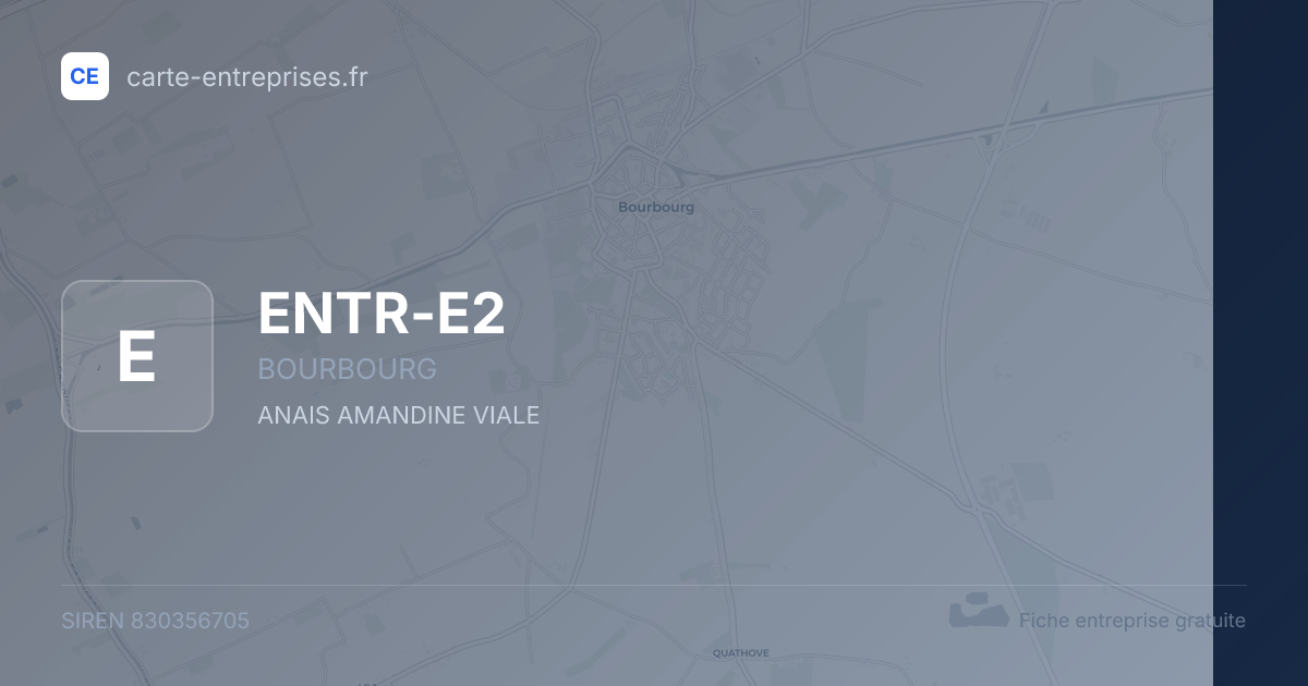 ENTR-E2 — 830356705 — fiche entreprise