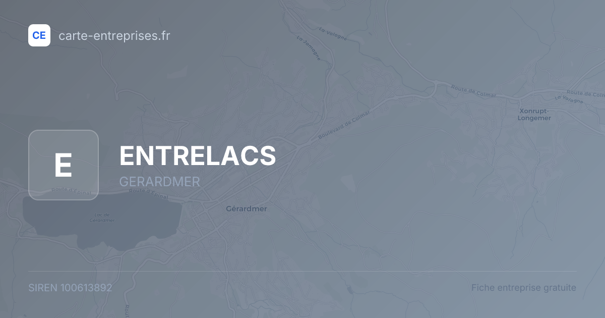 ENTRELACS — 100613892 — fiche entreprise