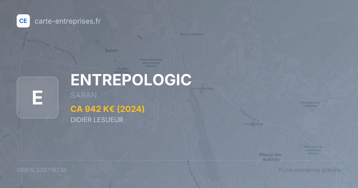 ENTREPOLOGIC — 339718736 — fiche entreprise