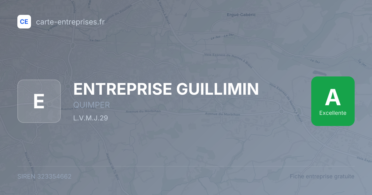 ENTREPRISE GUILLIMIN — 323354662 — fiche entreprise